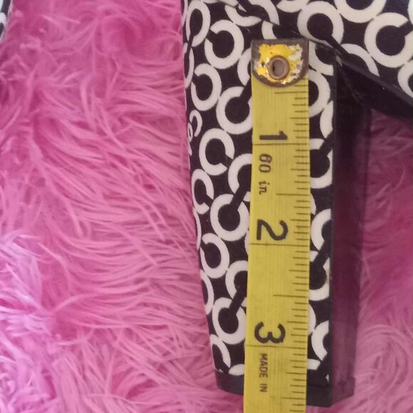 Coach Corey Black White Peekaboo Toe Heels Never Worn 11 - Picture 4 of 5